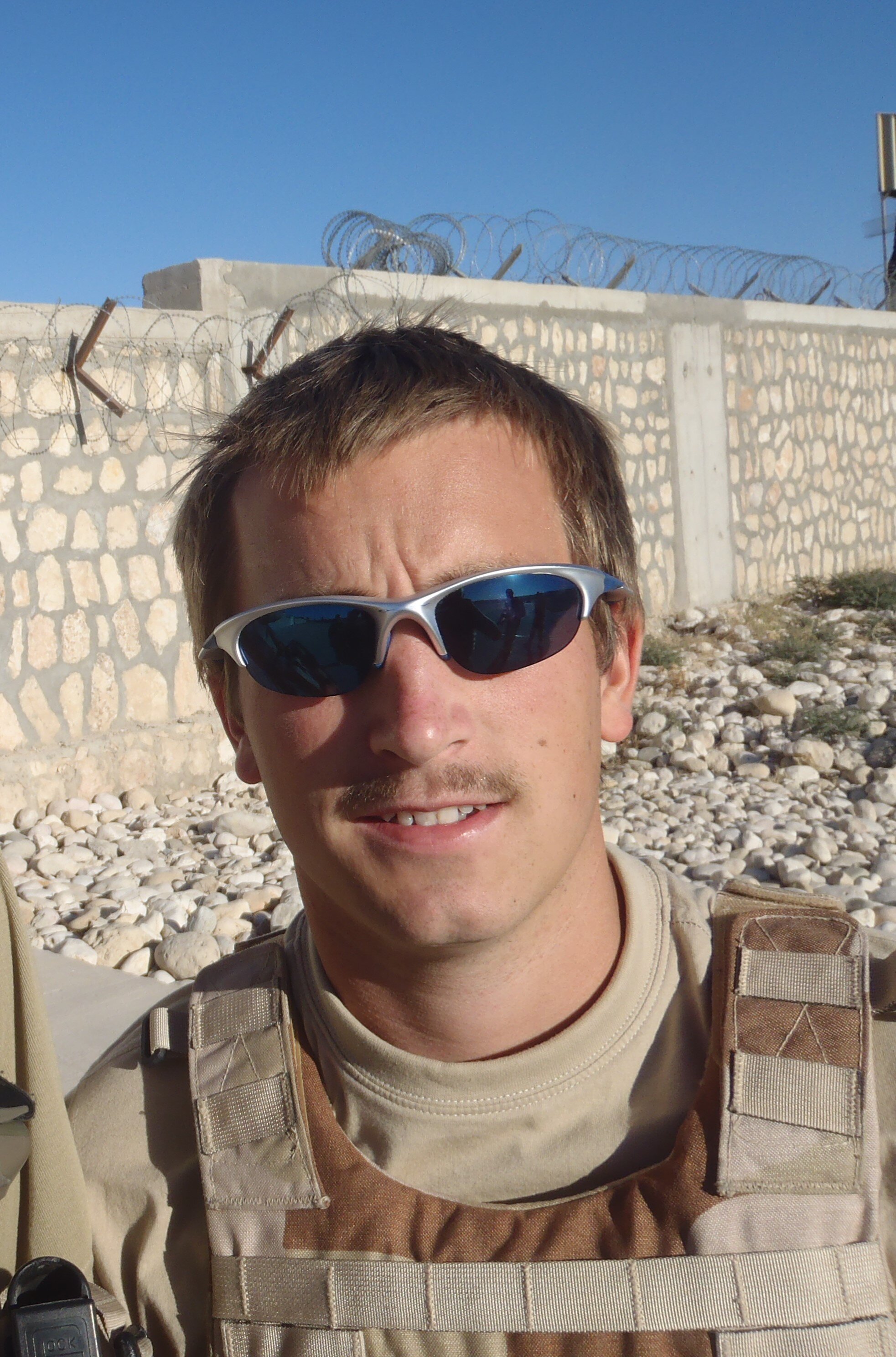 Back in the day: Håkon Kjerkreit in Afghanistan, during his time in the Royal Norwegian Air Force.