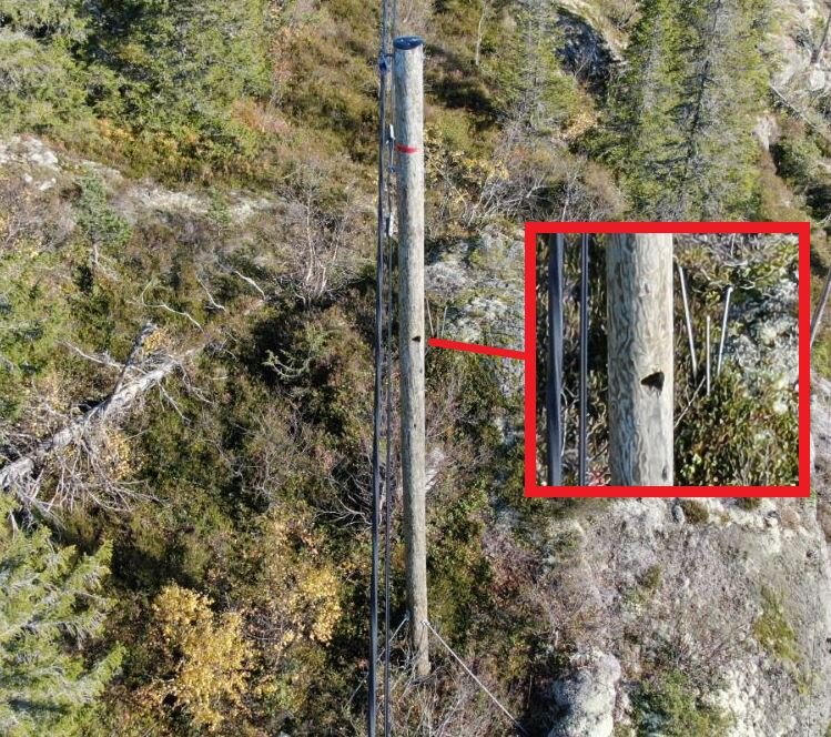 Hole in one: Needless to say, these situations are not desirable! Photo: Skagerak Nett